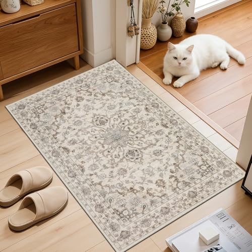 2x3 Area Rugs Living Room (Brown Beige / 2' x 3' (Rectangular))
