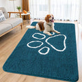 Dog Door Mat for Muddy Paws (59"X35" / Atlantic Blue and White)