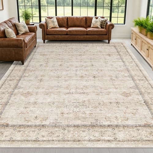 Washabel Lvory Modern Rugs for Living Room (9' x 12' (Rectangular) / Light Sand Beige)