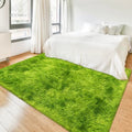Green Tie Dyed Rug for Bedroom 4x6 Fluffy Area Rug Mat Bedside Throw Rug for Living Room Kids Room Boys Teens Nursery Baby Dorm Office Home Decor Aesthetic Carpets (Tie-dyed Green / 4' x 6' (Rectangular))