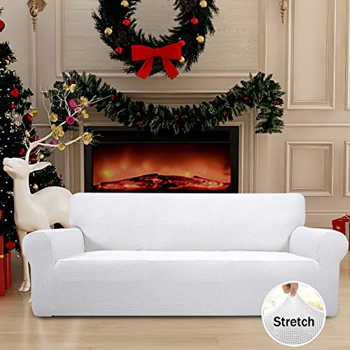 Stretch Couch Covers for Sofa Washable Large Snow White (Large Sofa / Snow White)