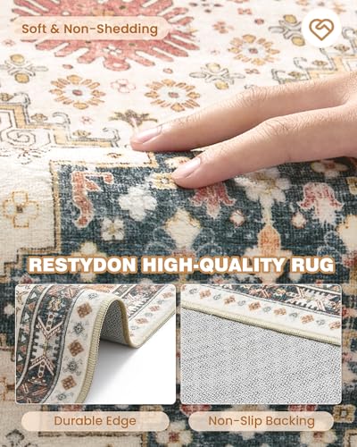 Hallway Runner Rug 2x12 Extra Long Washable Runner (Blue/Red/Multi / 2' x 12' (Runner))