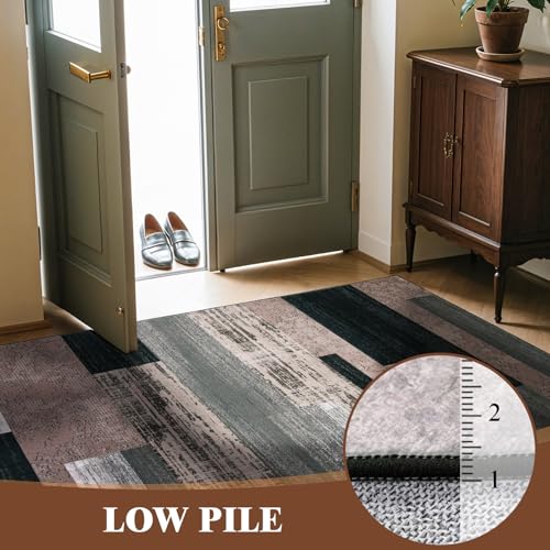 3x5 Washable Area Rugs for Living Room and Bedroom (Chocolate / 3' x 5' (Rectangular))