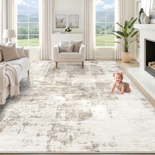 8x10 Area Rugs for Living Room (Beige Brown / 8' x 10' (Rectangular))