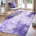 Washable 3'x5' Abstract Area Rug for Living Room Purple (Purple/Gray/Pink/White / 3' x 5' (Rectangular))