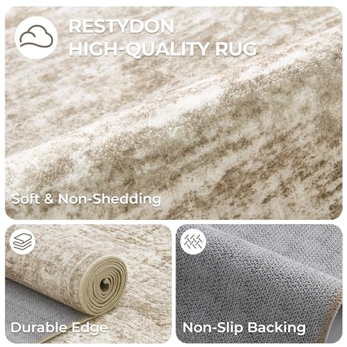 3x20 Runner Rug Non Slip (Brown/Ivory / 3' x 20' (Runner))