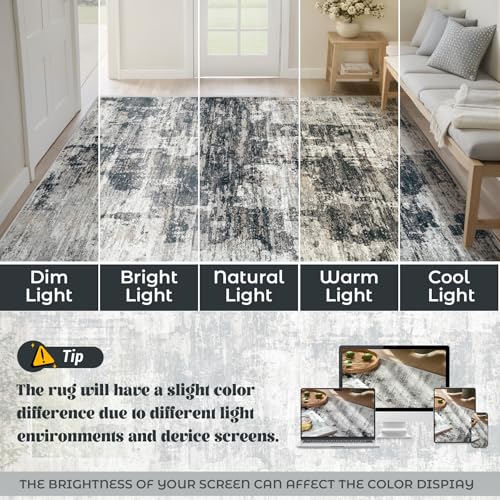 9x12 Area Rug for Living Room (Black Grey / 9' x 12' (Rectangular))
