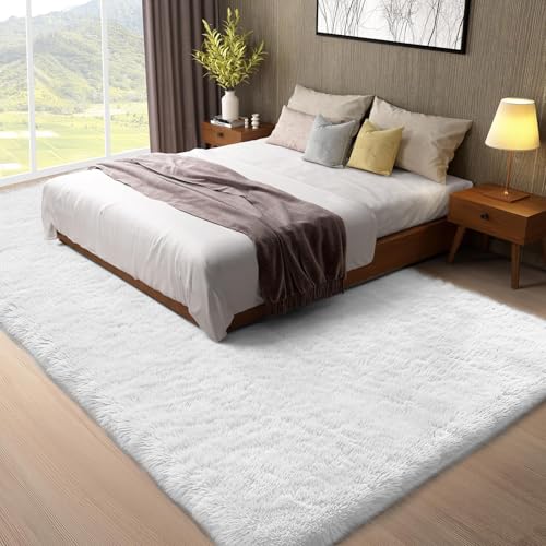 8x10 White Area Rugs for Living Room (4- White / 8' x 10' (Rectangular))