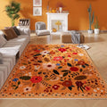 Area Rug 6x9 Washable (Yellow Orange / 6' x 9' (Rectangular))