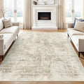 Abstract Area Rug 6x9 for Living Room Washable Rugs Beige (Beige/Gray / 6' x 9' (Rectangular))