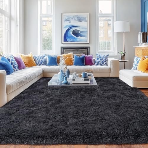 Rugs for Bedroom 4x6 (4' x 6' (Rectangular) / Charcoal Gray)