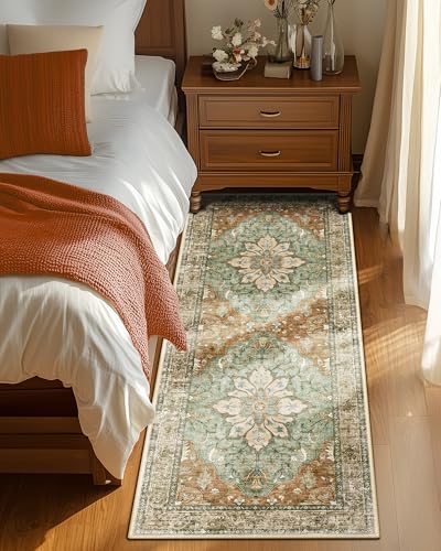 Washable Area Rug (Brick/Brown/Green / 2' x 5' (Rectangular))