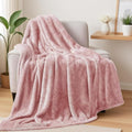 Fuzzy Large Fleece Throw Blanket for Couch (Dusty Pink / 50x70 IN)