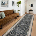 Black Boho Washable 3x12 Extra Long Runner Rug for Hallway (3' x 12' (Runner) / Ashen / Multi)