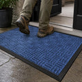 Front Door Mat Outdoor Entrance (Coastal Blue / 2' x 2'11" (Rectangular))