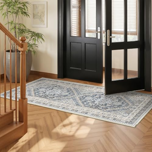 2x5 Rug Runner Non (Blue/Beige / 2' x 5' (Runner))