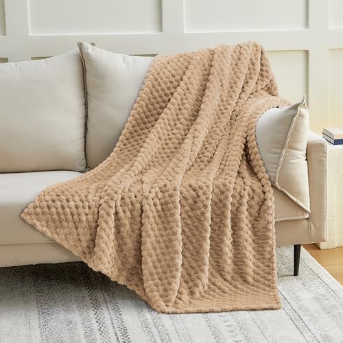 Brown Soft Fleece King Blanket Cozy Throw for Bed (Brown / King)