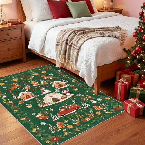 Christmas 3x4 Entryway Area Rugs (3x4 / Xmas/Green)