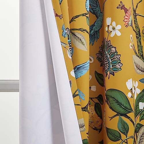 80 Inches Long Custom Mustard Yellow Luxury Curtains for Living Room Bedroom (Mustard Yellow / 52"W x 80"L (Pack of 2))