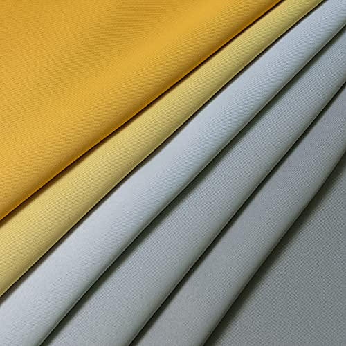 Ombre Grey and Yellow Curtains for Bedroom (52"W x 63"L (Pack of 2) / Yellow and Grey)