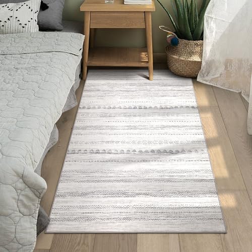 Boho 3x5 Area Rug Living Room Rugs Machine Washable Gray (Boho Grey / 3' X 5' (Rectangular))