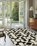 3x5 Washable Rug Modern Carpet for Entryway Bedroom (Black Beige / 3' x 5' (Rectangular))