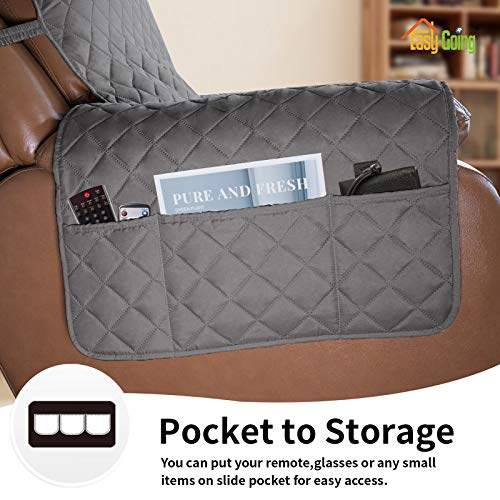 Reversible Couch Cover (Gray/Gray / Large Recliner)
