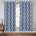 Moroccan 100% Blackout Curtains Bedroom Blue 50x72 2 Panels (Grommet | Blue / 50"W x 72"L (Pack of 2))