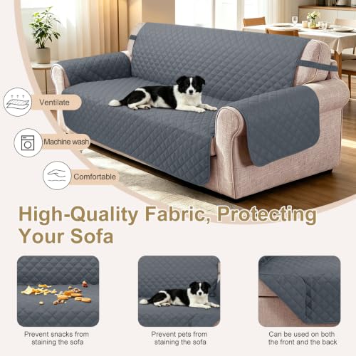 Reversible 4 Seater Sofa Cover (Dark Blue/Dark Blue / Sofa Xxl - Xxl Large (91"))