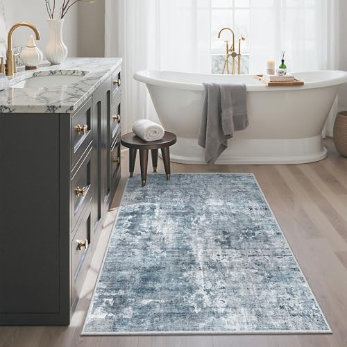 Abstract 3x4 Rugs (Blue/Grey / 3' x 4' (Rectangular))