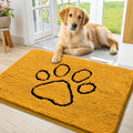 Dog Door Mat for Muddy Paws (36"X24" / Golden Yellow and Black)