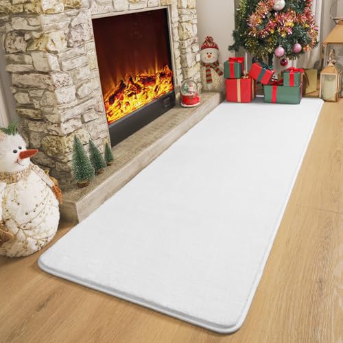 Modern Soft Hallway Runner Rug (2' x 8' (Runner) / White)