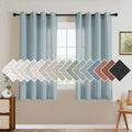 Living Room Linen Curtains (52"W x 54"L (Pack of 2) / Cloud Blue)