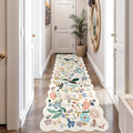 2x10 Washable Hallway Runner Rug (2' x 10' (Rectangular) / Cream/Floral)