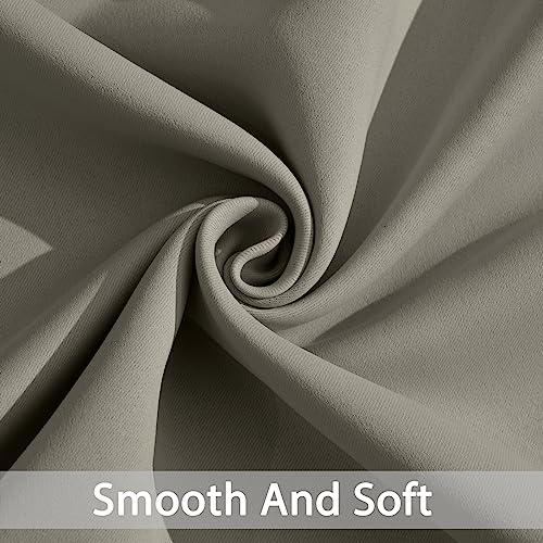 Blackout Curtains 38x72 inch Taupe Thermal Drapes (Taupe / 38"W x 72"L (Pack of 2))