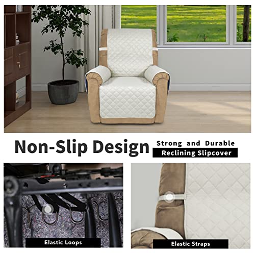 Reversible Couch Cover (Ivory/Ivory / Medium Recliner)