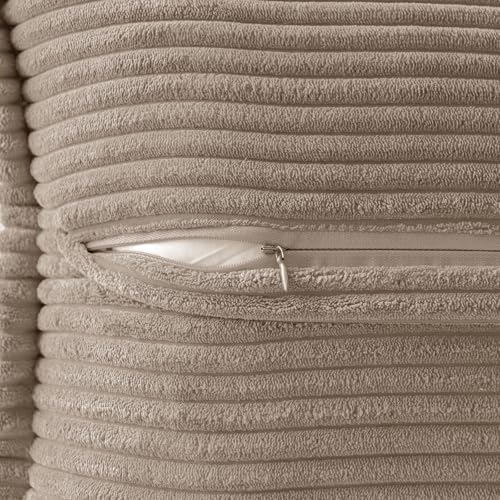 Decorative Throw Pillow Covers for Couch 16x16 Inch Light Brown (Light Brown / 16" x 16" (Pack of 2))