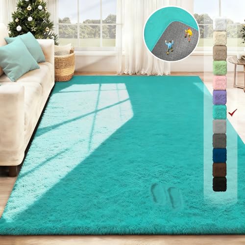 5x8 Area Rug for Living Room (Teal Blue / 5' x 8' (Rectangular))
