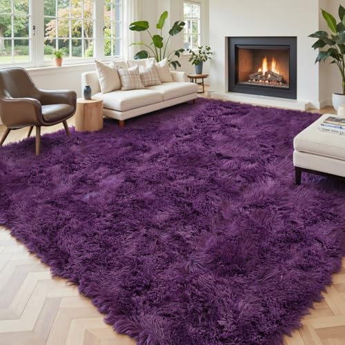 Area Rugs 9x12 Living Room (Grape Purple / 9' x 12' (Rectangular))