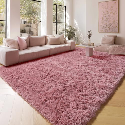 Blush Rugs for Living Room Bedroom (Blush / 5' x 8' (Rectangular))