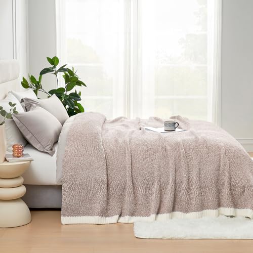 Queen Size Bedding Blanket Taupe (Heather Taupe / Queen (90"x90"))