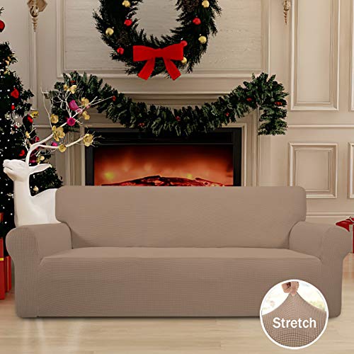 Stretch Oversized Sofa Couch Slipcover Washable Camel (X-Large Sofa / Camel)