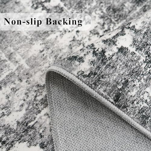 Washable 2X10 Kitchen Area Rug (2' x 10' (Rectangular) / Black/Grey)