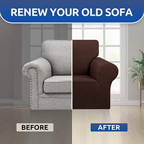 Stretch Chair Sofa Slipcover (Chocolate / Small)