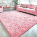 5x8 Machine Washable Large Area Rugs for Living Room (5x8 Ft / Pink)