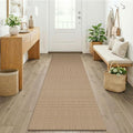 Boho Runners for Hallways 2x7 ft Washable Kitchen Runner Non Slip Rubber Backed Hall Runners Cotton Entryway Runner Rugs for Indoor Backdoor Bedroom Kitchen (Orange Beige/Tan/Brown / 2' x 7' (Runner))