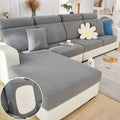 Sofa Covers Couch Covers for Sofa Pet Friendly Couch Cushion Covers Universal Sofa Covers Washable Stretch Slipcovers for Sectional Sofa (Texture Gray / 3 Seats + Chaise Cover)