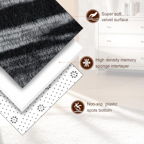 Super Soft Shaggy Rugs Fluffy Carpets (5' x 8' (Rectangular) / Charcoal Grey)