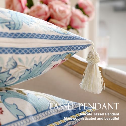 Designer Vintage Linen Throw Pillow Cover (18" x 18" (Pack of 2) / Fromm B)