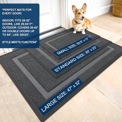Front Door Mat Outside 59x40 (Grey / 59" x 40")